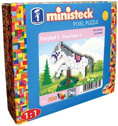 Ministeck creative mosaic set Ponyfarm 3 - 300 pieces - colourful toy