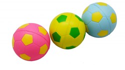 Angel Sports soft foam footballs set of 3 blue pink yellow football print