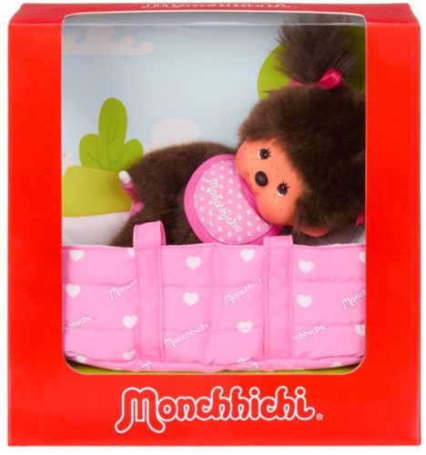 Monchhichi plush doll with carry bag - 20 cm - cute toy-2