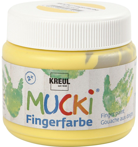 Merkloos Mucki Vingerverf Geel 150 ml