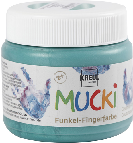 Mucki Mucki Vingerverf Metallic Groen 150 ml