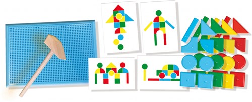 Ses Hamertje Tik Montessori toy - original set with basic shapes-2