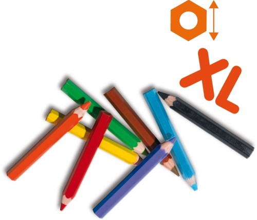 Ses coloured pencils My First XL - ergonomic grip - 8 colours-2
