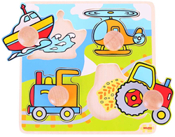 BigJigs wooden puzzle vehicles - educational toy 4 pieces
