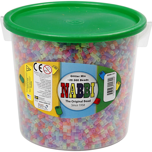 Nabbi Nabbi Strijkkralen glitterkleuren