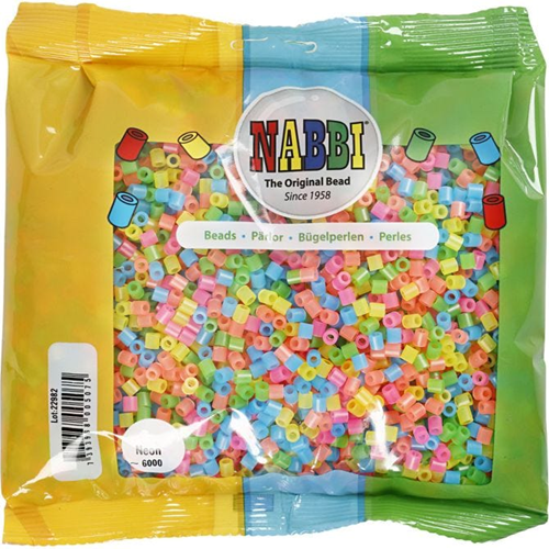 Nabbi Nabbi Strijkkralen Neonkleuren 6000 stuks