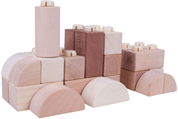 Bigjigs Wooden Click Blocks - 100pcs