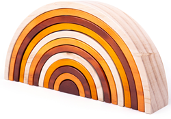 Bigjigs Natural Wooden Stacking Rainbow Large