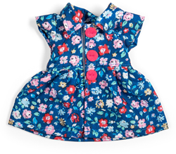 BigJigs doll dress floral print - doll clothing navy blue - 25 cm