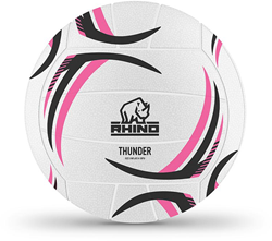 Rhino Netball Thunder white pink grey size 4 - durable sports ball