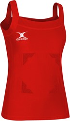 Gilbert Netball Blaze Hook and Loop Tank Top - W 10 - Red