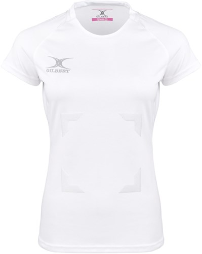 Gilbert netball shirt Eclipse Hook and Loop Top - W 10 - white