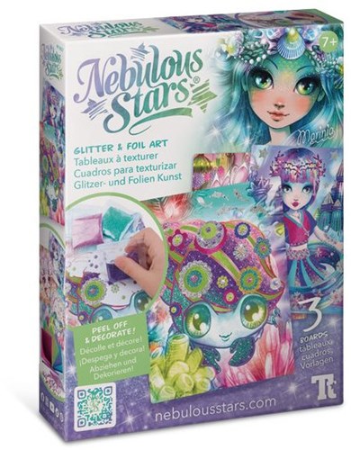 Nebulous Stars glitter foil art craft set multicolor gemstones