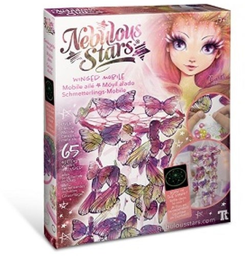 Nebulous Stars glitter mobile - creative room decoration with glowing beads