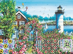 SunsOut puzzle Nene Thomas summer roses harbor 1000 pieces