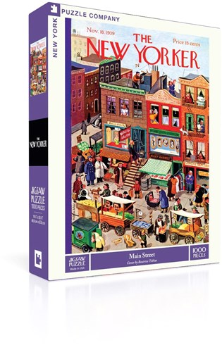 New York Puzzle Company jigsaw puzzle Main Street 1000 pieces cartoon-2