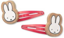 Bambolino Toys Miffy hairpins pink - wooden hair accessory 2 pieces