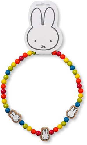 Bambolino Toys Miffy necklace wooden beads rainbow kids jewelry-2