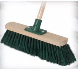 Koopman street broom with handle - wooden broom 30x120 cm for outdoors