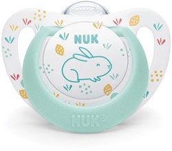 Nuk pacifier silicone 0-6 months rabbit baby care