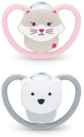 Nuk baby pacifier silicone 18-36M Cat PolarBear orthodontic airy