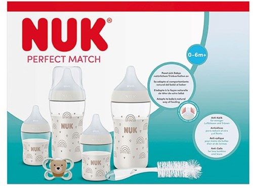 Nuk baby bottle starter set anti-colic 0-6M+ rainbow BPA-free-2