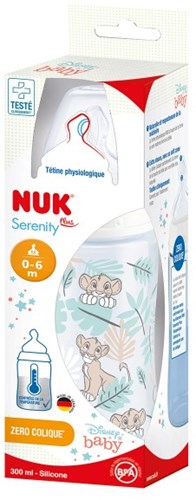 Nuk baby bottle The Lion King 300ml - Serenity+ PP bottle for 0-6 months