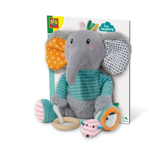 Ses sensory toy Olfi elephant plush for babies and toddlers