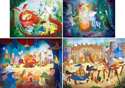Clementoni puzzle fairy tale - 4-in-1 jigsaw set for kids - 360 pieces