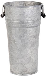 Esschert Design old zinc vase with wooden handles 30cm decoration