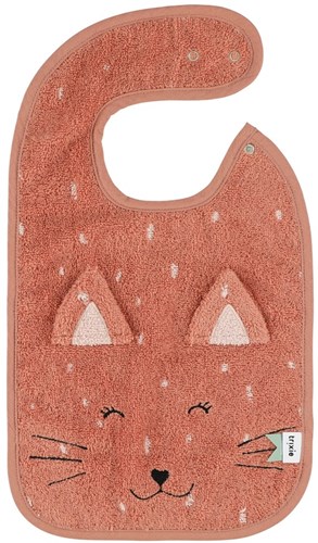 Trixie bib organic cotton Mrs. Cat pink baby bib