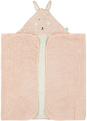 Trixie hooded towel organic cotton 70x130cm Mrs. Rabbit pink
