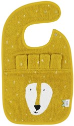 Trixie baby bib Mr. Lion - organic cotton - adjustable - yellow