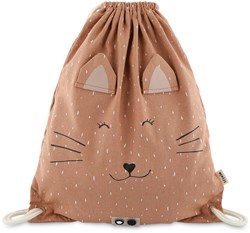 Trixie gym bag - drawstring bag for kids Mrs. Cat - water-repellent - pink