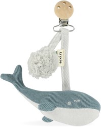 Trixie baby stroller toy whale - organic cotton blue