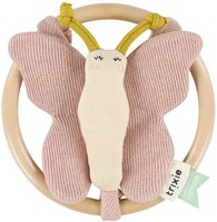 Trixie baby rattle toy butterfly organic cotton pink