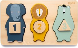 Trixie wooden counting puzzle educational toy for toddlers and babies