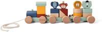 Trixie wooden animal train - FSC wooden toy - colourful animal train set