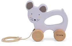 Trixie wooden pull along toy Mrs. Mouse - FSC certified baby toy