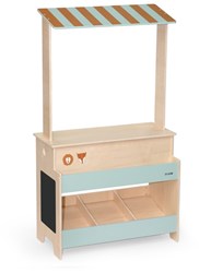 Trixie wooden toy market stand - colourful play stall for kids