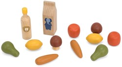 Trixie wooden groceries set toy - educational wooden shop playset