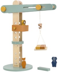 Trixie wooden construction crane - toy with animals and accessories