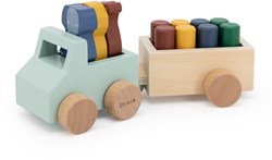 Trixie wooden toy car with animals and trailer FSC