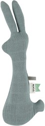 Trixie rattle bunny baby toy - Bliss Petrol - organic cotton
