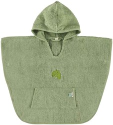 Trixie kids bath poncho green organic cotton - Aura Dino