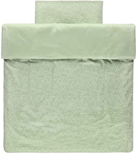 Trixie cot duvet cover organic cotton Daring Dino green