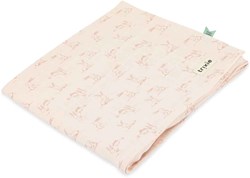 Trixie muslin cloth baby textile 110x110cm Rosy Rabbit pink cotton