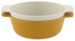 Trixie bowl PLA 2-pack - sustainable kids tableware mustard yellow