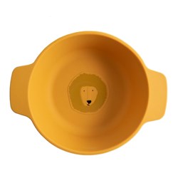 Trixie silicone children's bowl - Mr. Lion - yellow - safe kids tableware