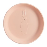Trixie silicone plate - kids tableware Mrs. Rabbit pink baby-friendly